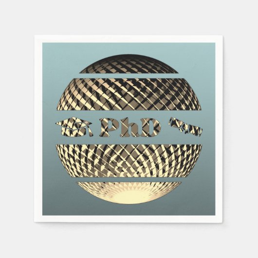 PhD afstuderen goud Servet (Voorkant)