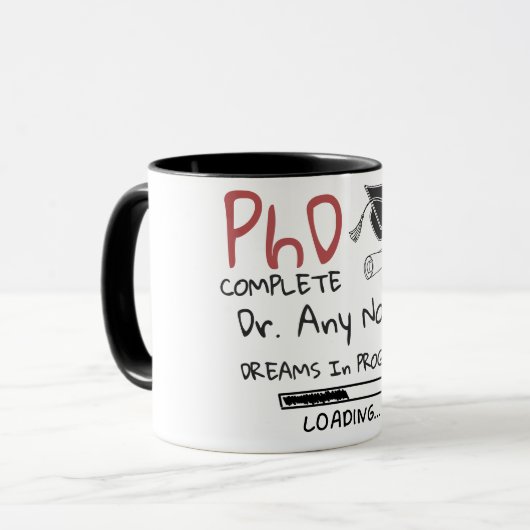 PhD-Afstuderen Mok (Voorkant links)