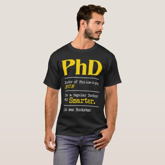 PhD Afstuderen Ph.D. Afstuderen doctoraatsgraad de T-shirt (Voorkant volledig)