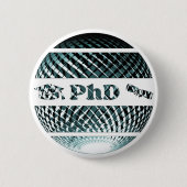 PhD afstuderen platina blauw Ronde Button 5,7 Cm (Voorkant)