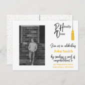 PHD Afstuderen Post Kaart - Kaart Shower - (Voorkant / Achterkant)