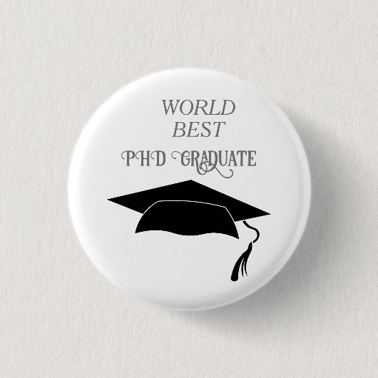 PhD Afstuderen prestatie Academic Succ Ronde Button 3,2 Cm (Voorkant)