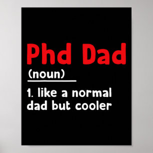 Phd Dad Definition Sarcastisch Grappig Afstuderen Poster