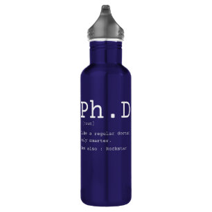 PhD definition filosoy doctor teacher funny Waterfles