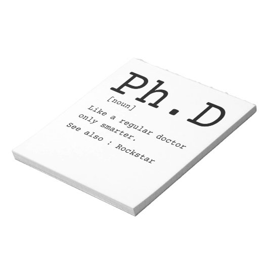 PhD definition filoy doctor disseration Notitieblok (Gedraaid)