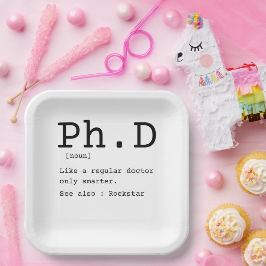 PhD definition philosophy doctor dissertation Papieren Bordje (Feest)