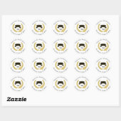 PhD Doctor Afstuderen Beefeater Tam Pattern Ronde Sticker (Vel)