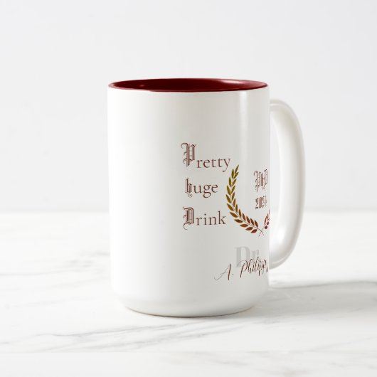 PhD Dr. enorme drink grappige cadeau Mok (Voorkant rechts)