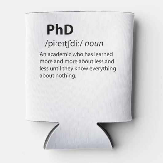PhD Funny Dictionary Definition Blikjeskoeler (Voorkant)