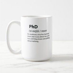 PhD Funny Dictionary Definition Koffiemok