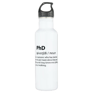 PhD Funny Dictionary Definition Waterfles