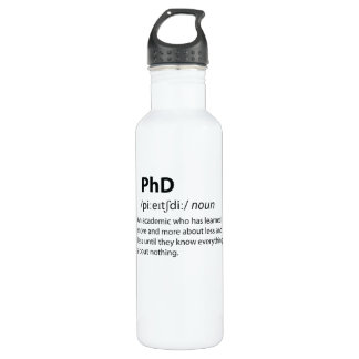 PhD Funny Dictionary Definition Waterfles