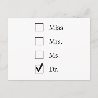 PhD-geschenken voor vrouwen Briefkaart