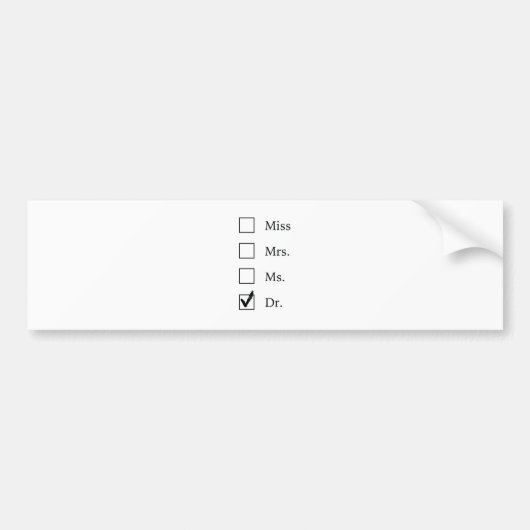 PhD-geschenken voor vrouwen Bumpersticker (Voorkant)