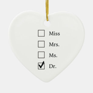 PhD-geschenken voor vrouwen Keramisch Ornament