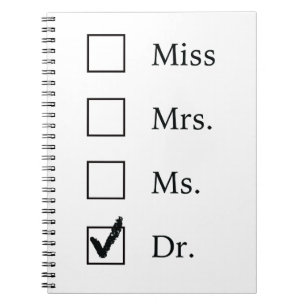 PhD-geschenken voor vrouwen Notitieboek