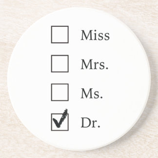 PhD-geschenken voor vrouwen Zandsteen Onderzetter