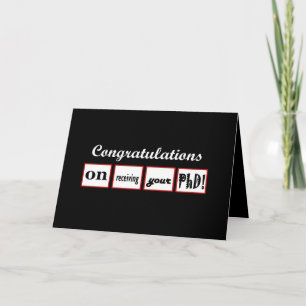 PhD-graad - AANGEPASTE NAAM - Gefeliciteerd Kaart