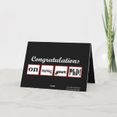 PhD-graad - AANGEPASTE NAAM - Gefeliciteerd Kaart (Achterkant)