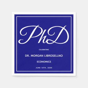 PhD graad Blauw Afstuderen Party Servetten