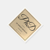 PhD graad Gold Black Graduation Party Servet (Hoek)