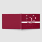 PhD-graad Graduation Party Burgundy Gastenboek (Volledig)