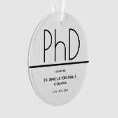PhD-graad in graden in White Black Keepomwille Ornament (voorkant)
