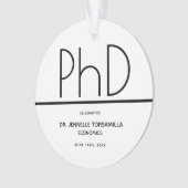 PhD-graad in graden in White Black Keepomwille Ornament (voorkant)
