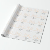 PhD-graad White Cream Grey Graduation Party Cadeaupapier (Uitgerold)
