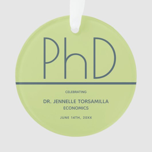 PhD gradatie Partij Groen Blauw Ornament (voorkant)