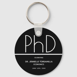PhD gradatie Party Black Favor Sleutelhanger
