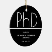 PhD gradatie Party Black Keepomwille Keramisch Ornament (Rechts)