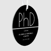 PhD gradatie Party Black Keepomwille Ornament (voorkant)