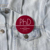 PhD gradenkeepslang Afstuderen Ronde Button 7,6 Cm (In situ)