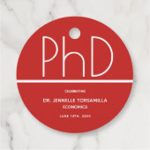 PhD-graduatiepartij Bedankjes Labels (Achterkant)