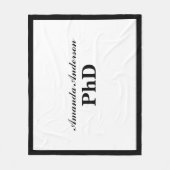 PhD Graduation Personalized Name Fleece Deken (Voorkant)