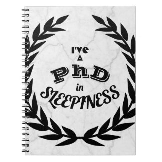 PhD in Sleepiness Funny Academic Humor Sticker Notitieboek