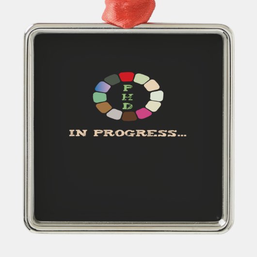 PhD in uitvoering Metalen Ornament (Voorkant)