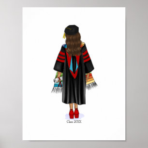 PhD Latina Afstuderen met Custom Class Jaar Poster