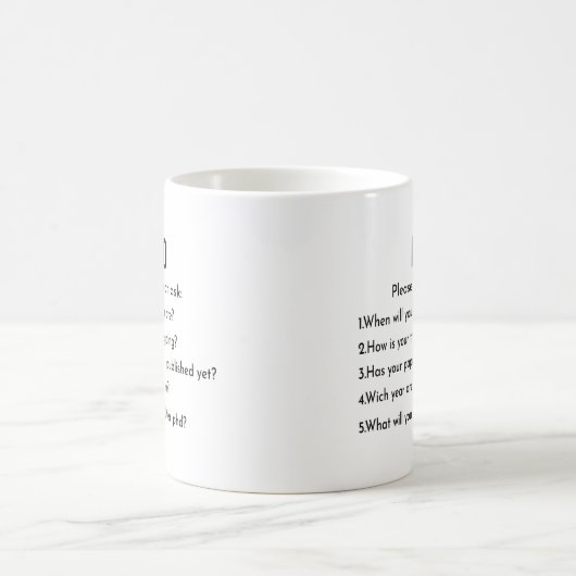 PhD Mok Vraag alsjeblieft geen koffie Mok (Center)
