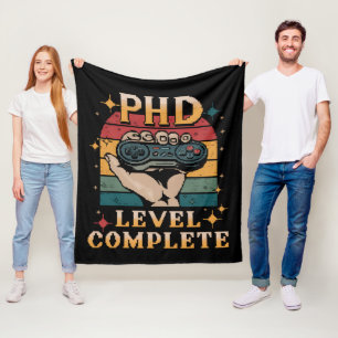 PhD-niveau Complete Afstuderen Doctorate Gaming Fleece Deken