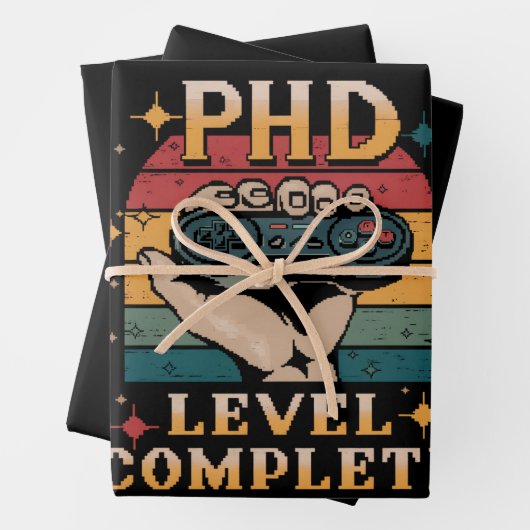 PhD-niveau Complete Afstuderen Doctorate Gaming Inpakpapier Vel (In situ)