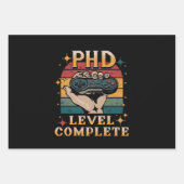 PhD-niveau Complete Afstuderen Doctorate Gaming Inpakpapier Vel (Voorkant)