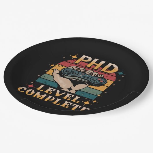 PhD-niveau Complete Afstuderen Doctorate Gaming Papieren Bordje (Gekanteld)