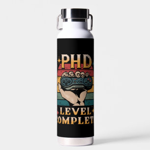 PhD-niveau Complete Afstuderen Doctorate Gaming Waterfles