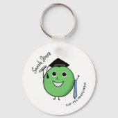 PHD Pea-HD Funny Pea Afstuderen cadeau voor afstud Sleutelhanger (Achterkant)