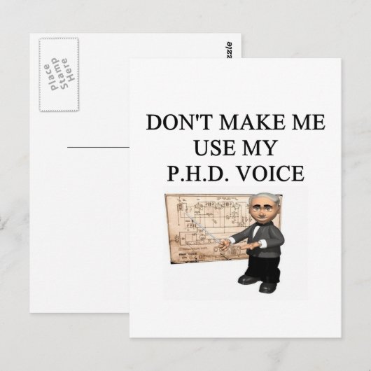 PHD-stem Briefkaart (Voorkant / Achterkant)