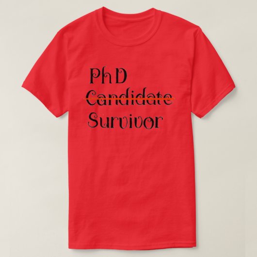 PhD Survivor 2 T-shirt (Design voorkant)