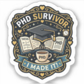 Phd Survivor Sticker (Devant)