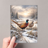 Pheasant  acryl uitnodigingen (Insitu (Draagbaar))